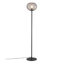 Alton lampa podłogowa E27 60W czarna/dymny klosz